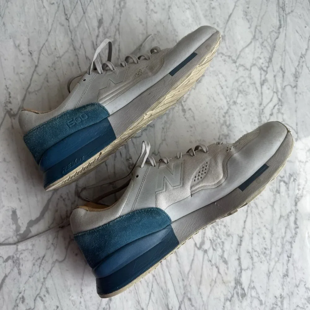 New Balance Men’s MD1500FS Re-Engineered Carolina Silver Blue Suede Leather 9